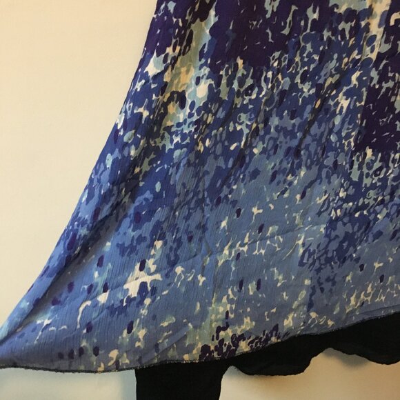 Papa Vancouver Womens Flowy Bi-layer Sleeveless Rayon Boho Dress - M - Picture 9 of 15